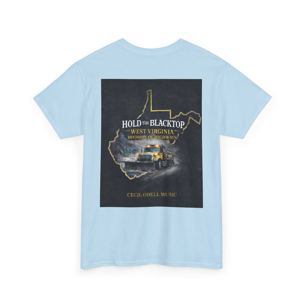 West Virginia 'Hold the Blacktop' Graphic Tee: Vintage Truck State Outline Music Shirt