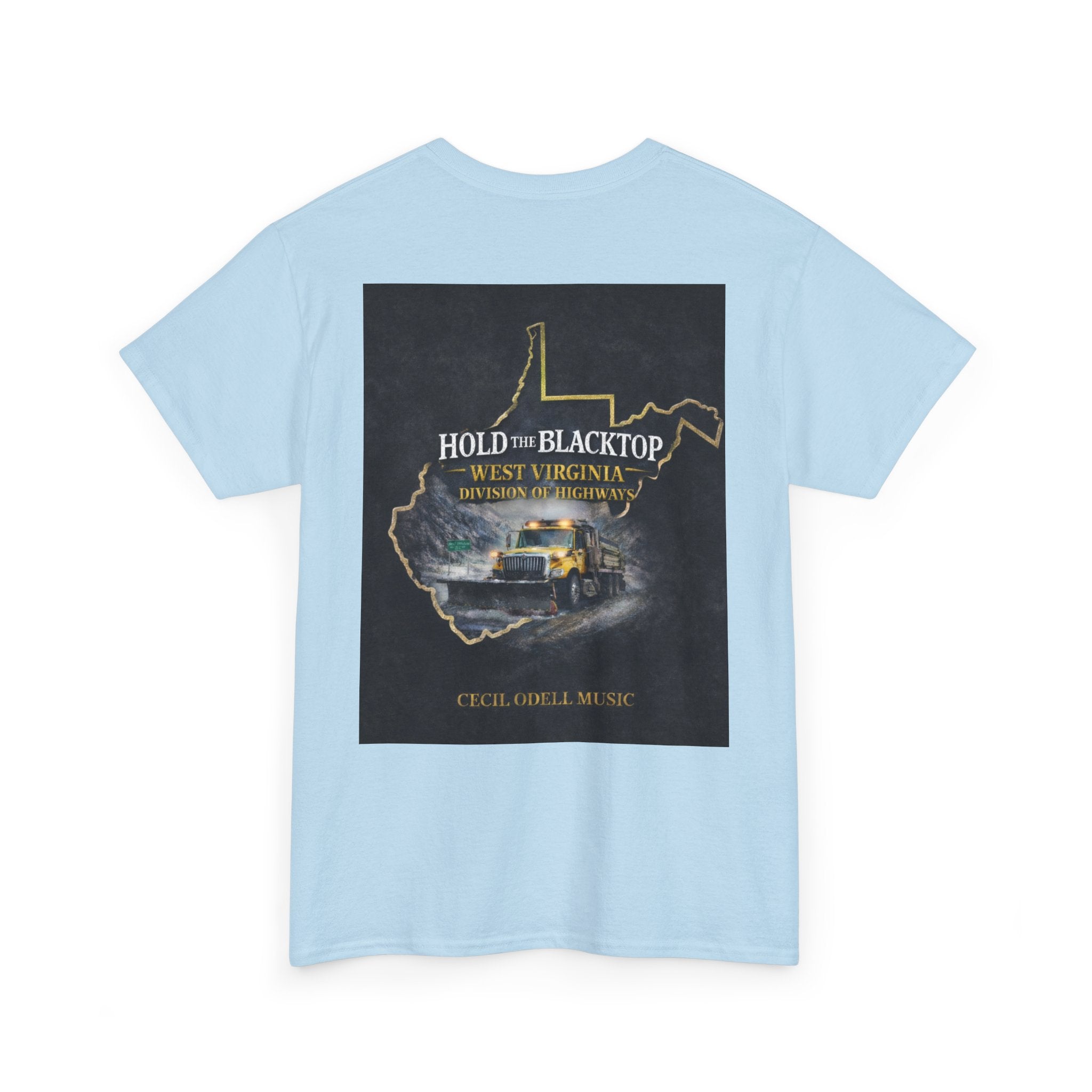 West Virginia 'Hold the Blacktop' Graphic Tee: Vintage Truck State Outline Music Shirt