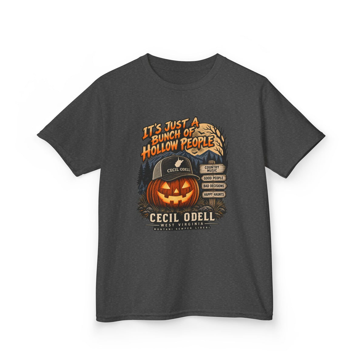 It's Just a Bunch of Hollow People Kids Halloween Tee | Cecil Odell