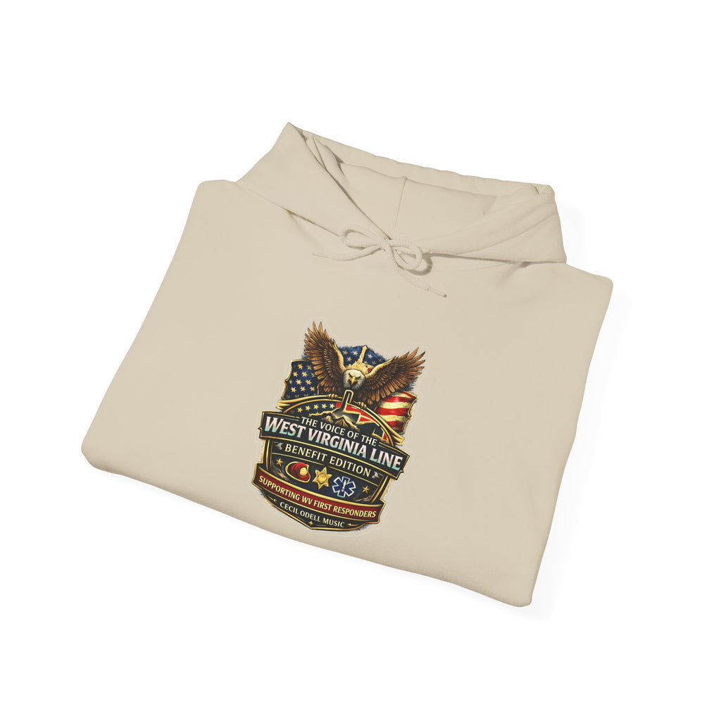 First Responder Hoodie: West Virginia Line Eagle & American Flag Tribute