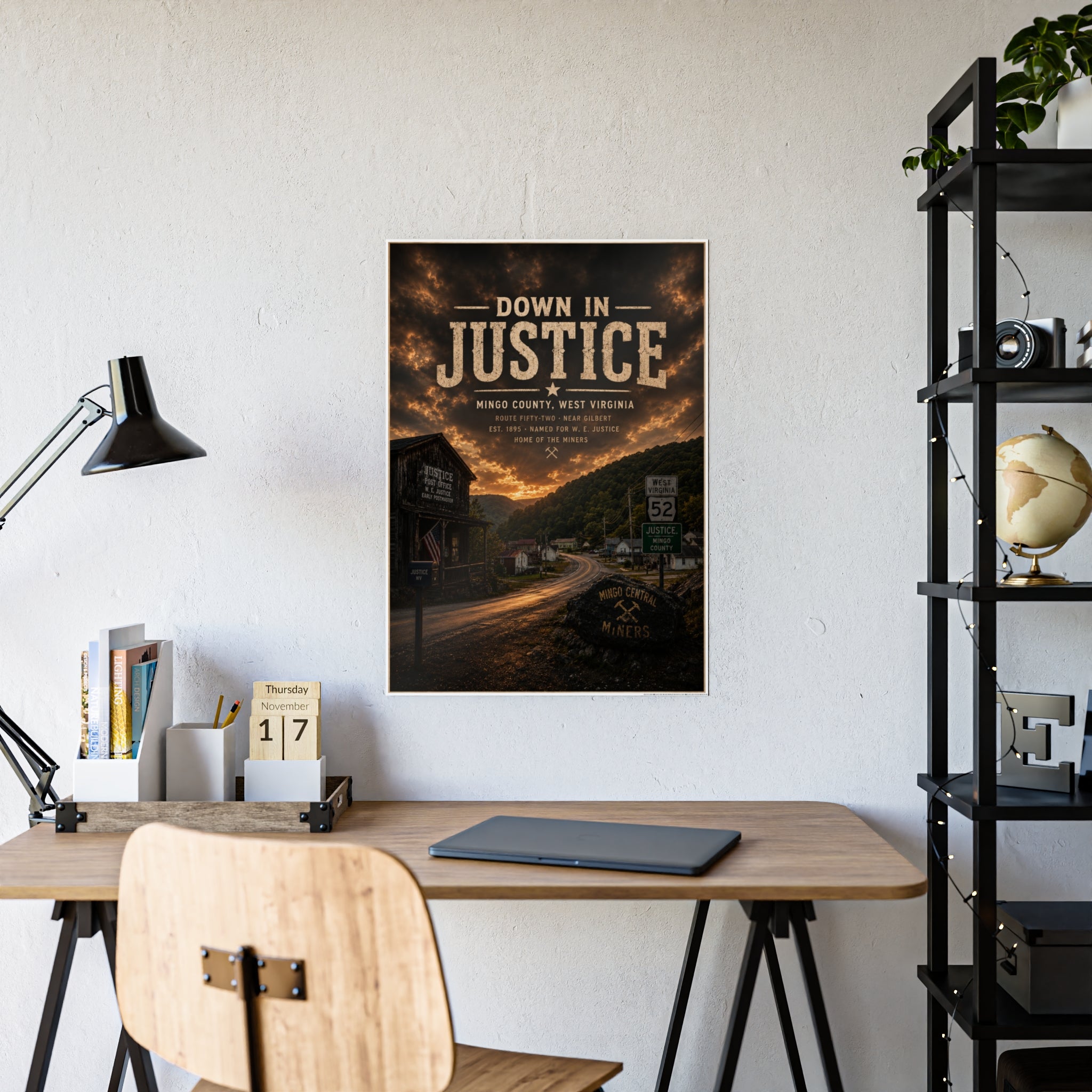 Poster — 'Down in Justice' West Virginia Wall Art
