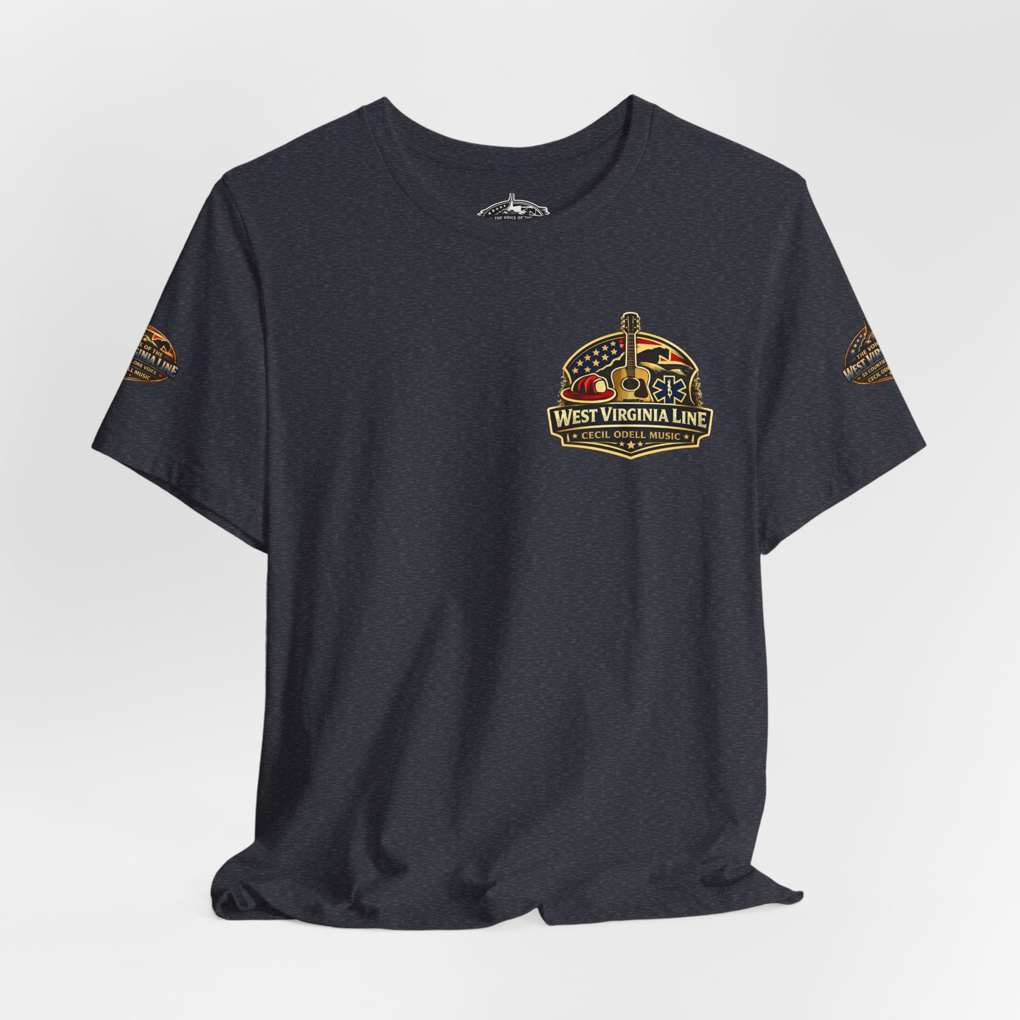West Virginia Outlaw T-Shirt: Rustic Skull & Guns Country Graphic Tee