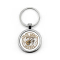 Cecil Odell Music Round Stainless Steel Keychain: Guitar Logo Keepsake