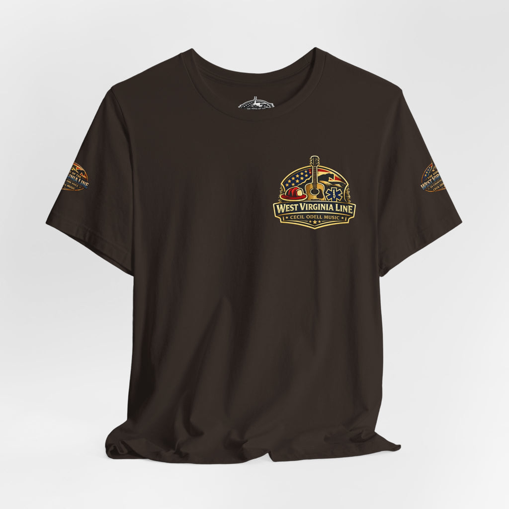 West Virginia Outlaw T-Shirt: Rustic Skull & Guns Country Graphic Tee
