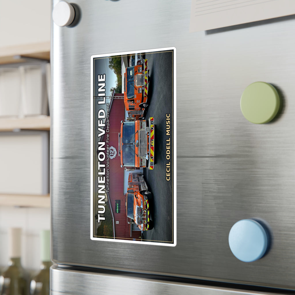 Tunnelton VFD Line Fire Truck Vinyl Sticker: Kiss-Cut Decal for Firefighters & First Responders