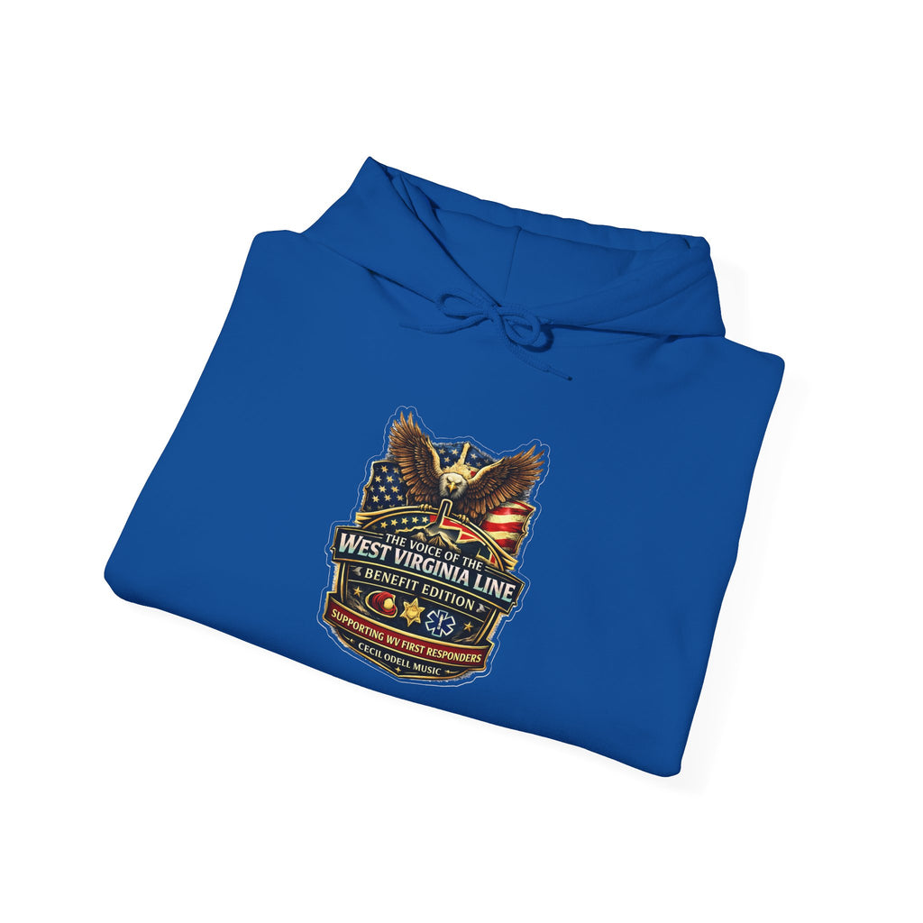 First Responder Hoodie: West Virginia Line Eagle & American Flag Tribute