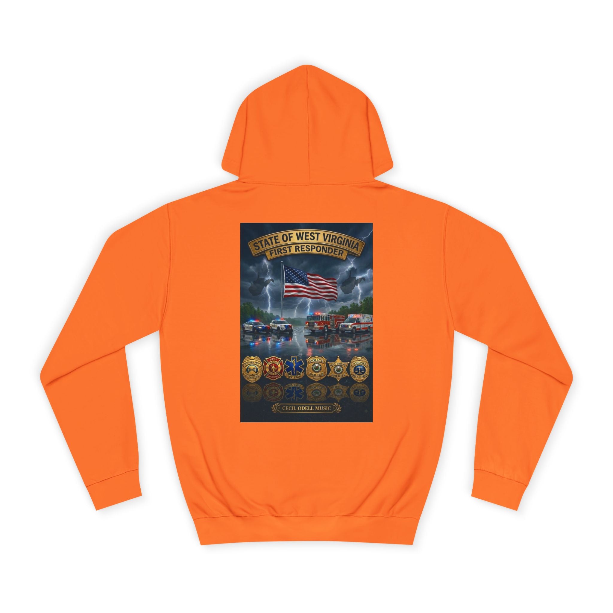 West Virginia Line Badge Hoodie: State & First Responder Tribute