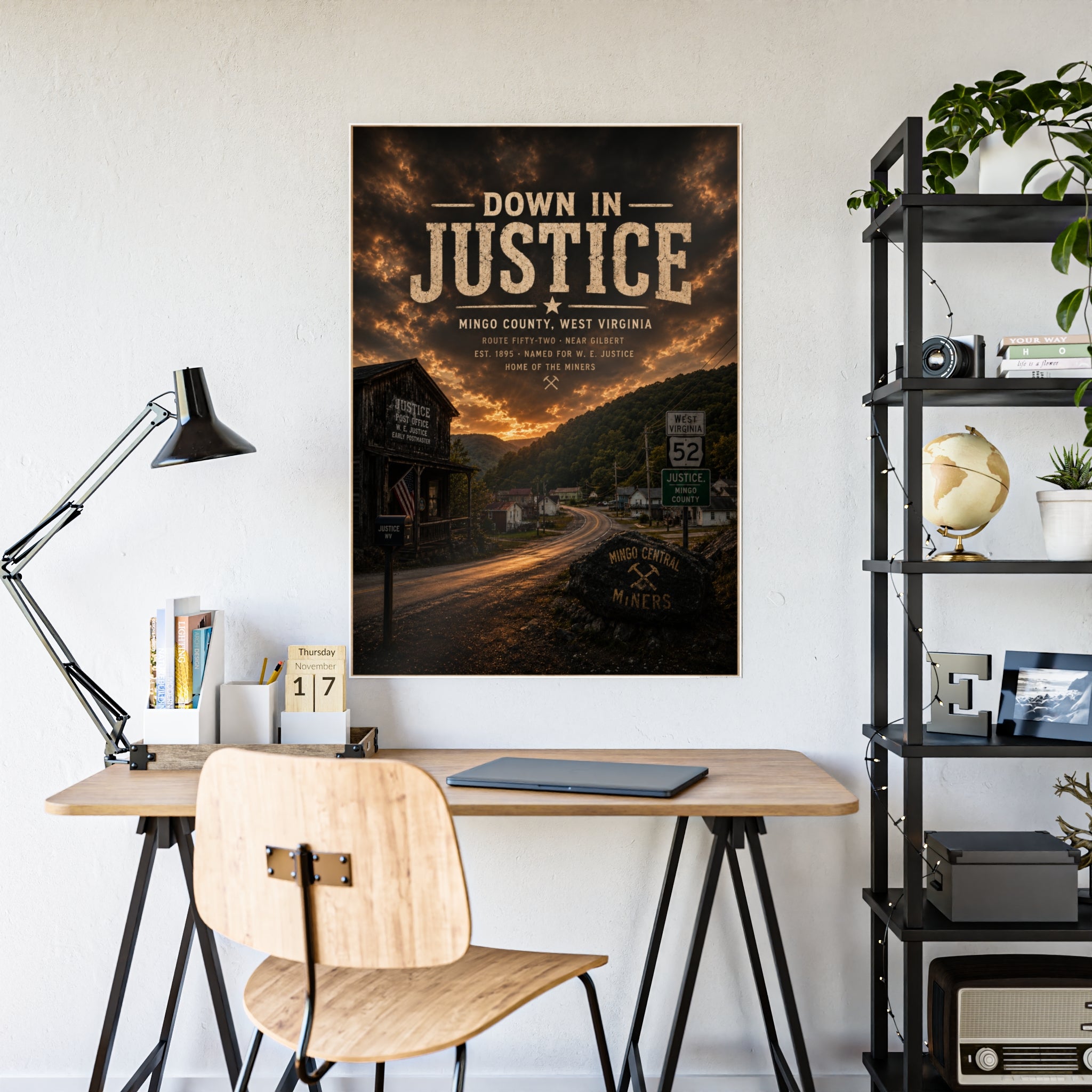 Poster — 'Down in Justice' West Virginia Wall Art