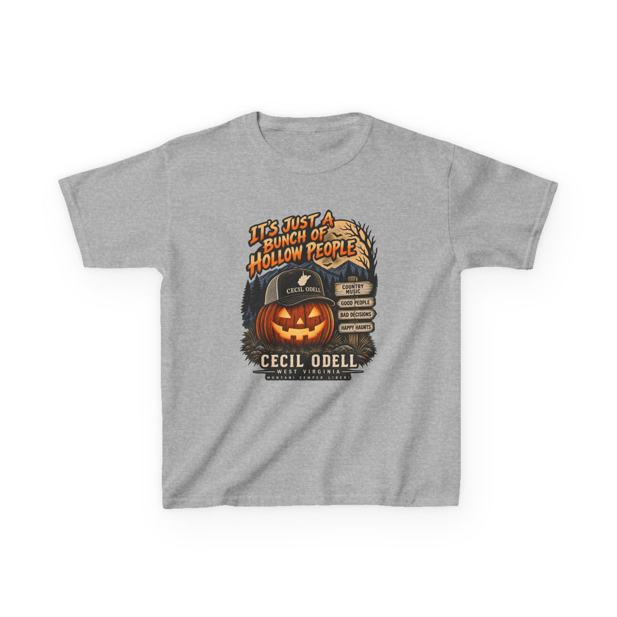 It's Just a Bunch of Hollow People Kids Halloween Tee | Cecil Odell