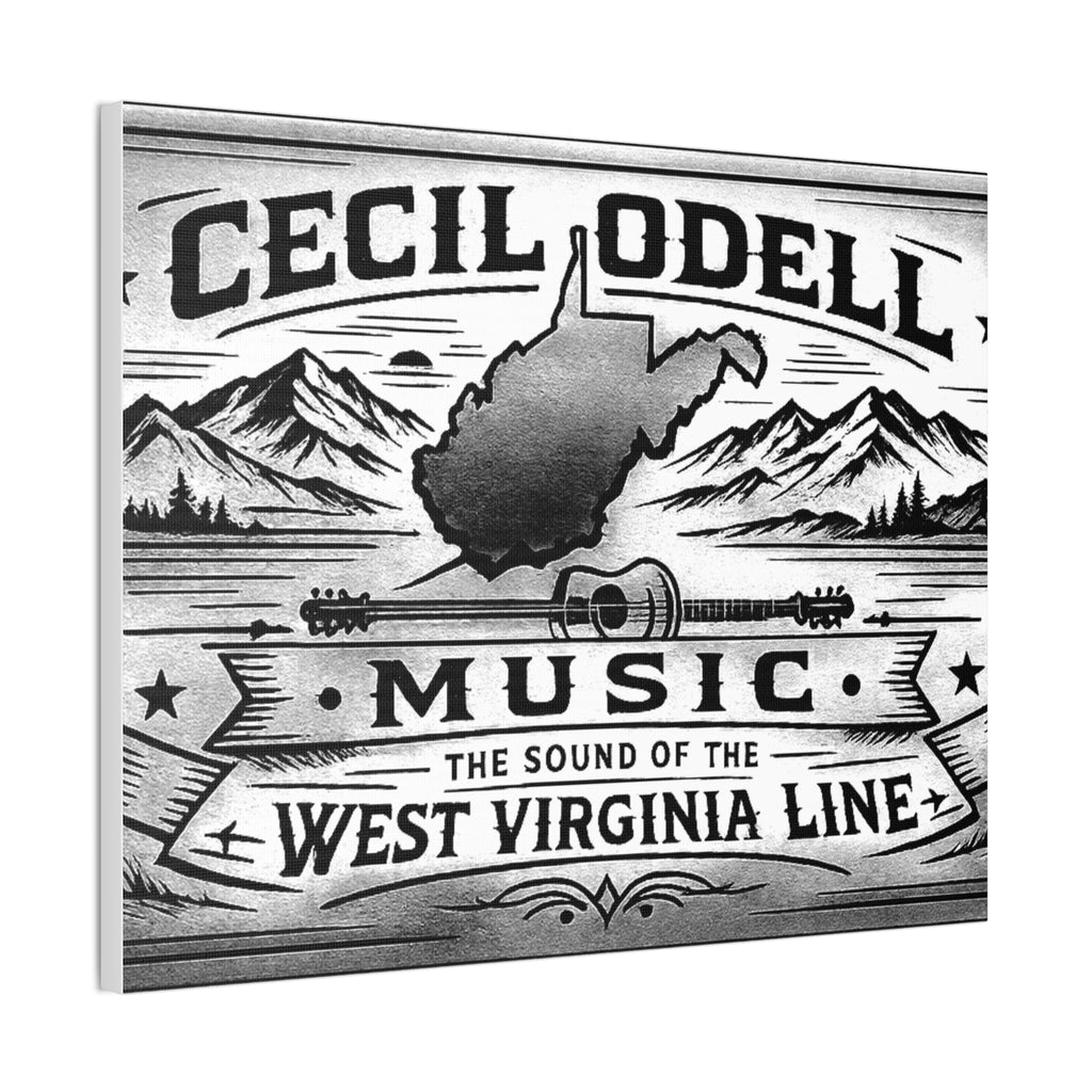 Cecil Odell Music Canvas Print: “The Sound of the West Virginia Line”