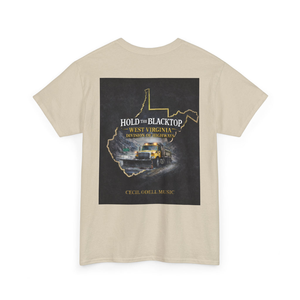 West Virginia 'Hold the Blacktop' Graphic Tee: Vintage Truck State Outline Music Shirt