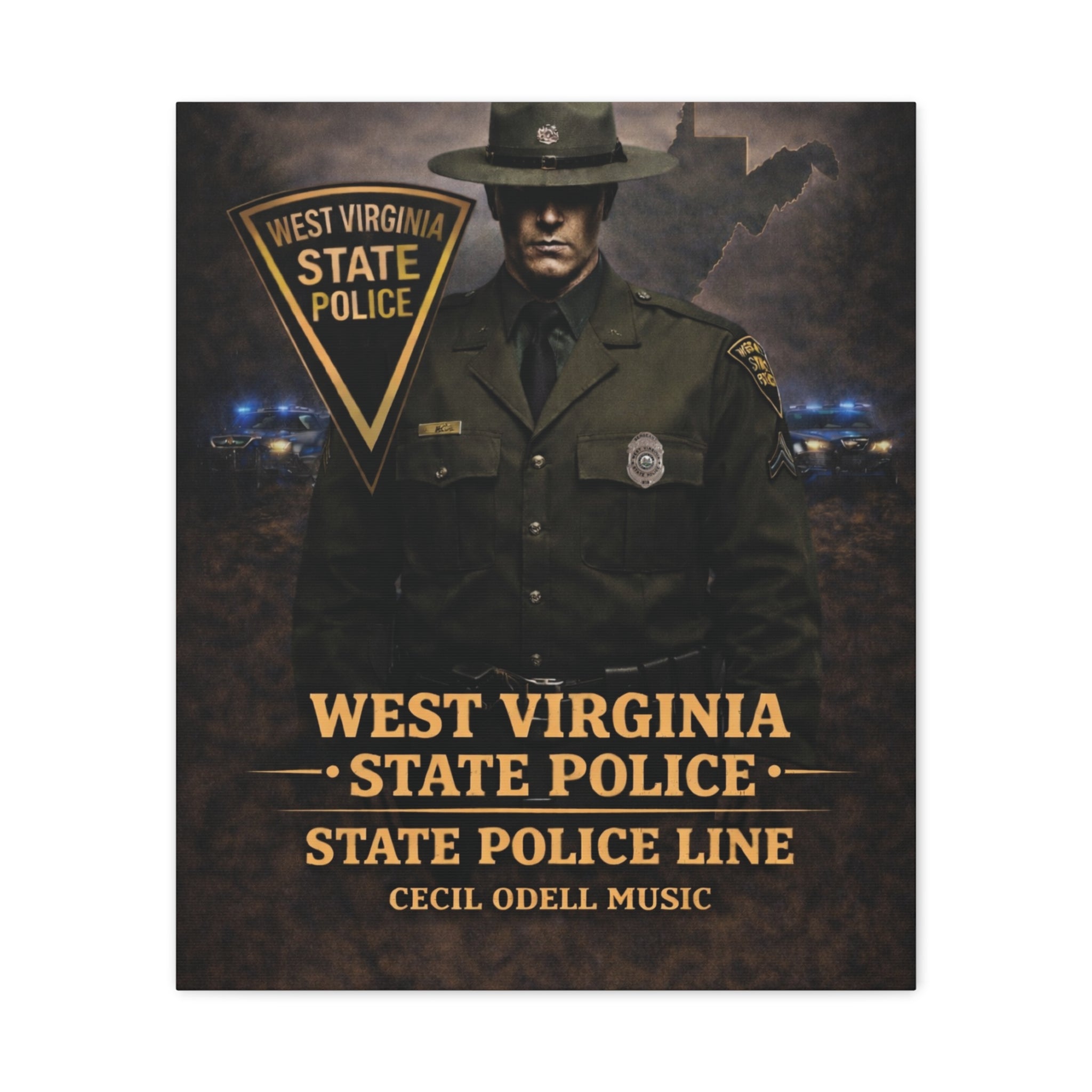 West Virginia State Police Canvas Wall Art: 'State Police Line' Tribute