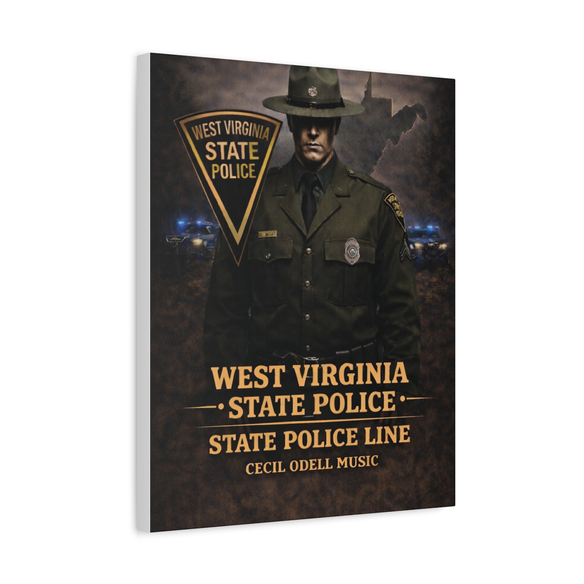 West Virginia State Police Canvas Wall Art: 'State Police Line' Tribute