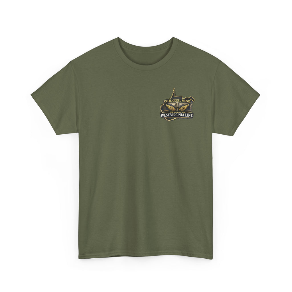 West Virginia First Responders Tribute Tee: State Emblem & American Flag Memorial Shirt