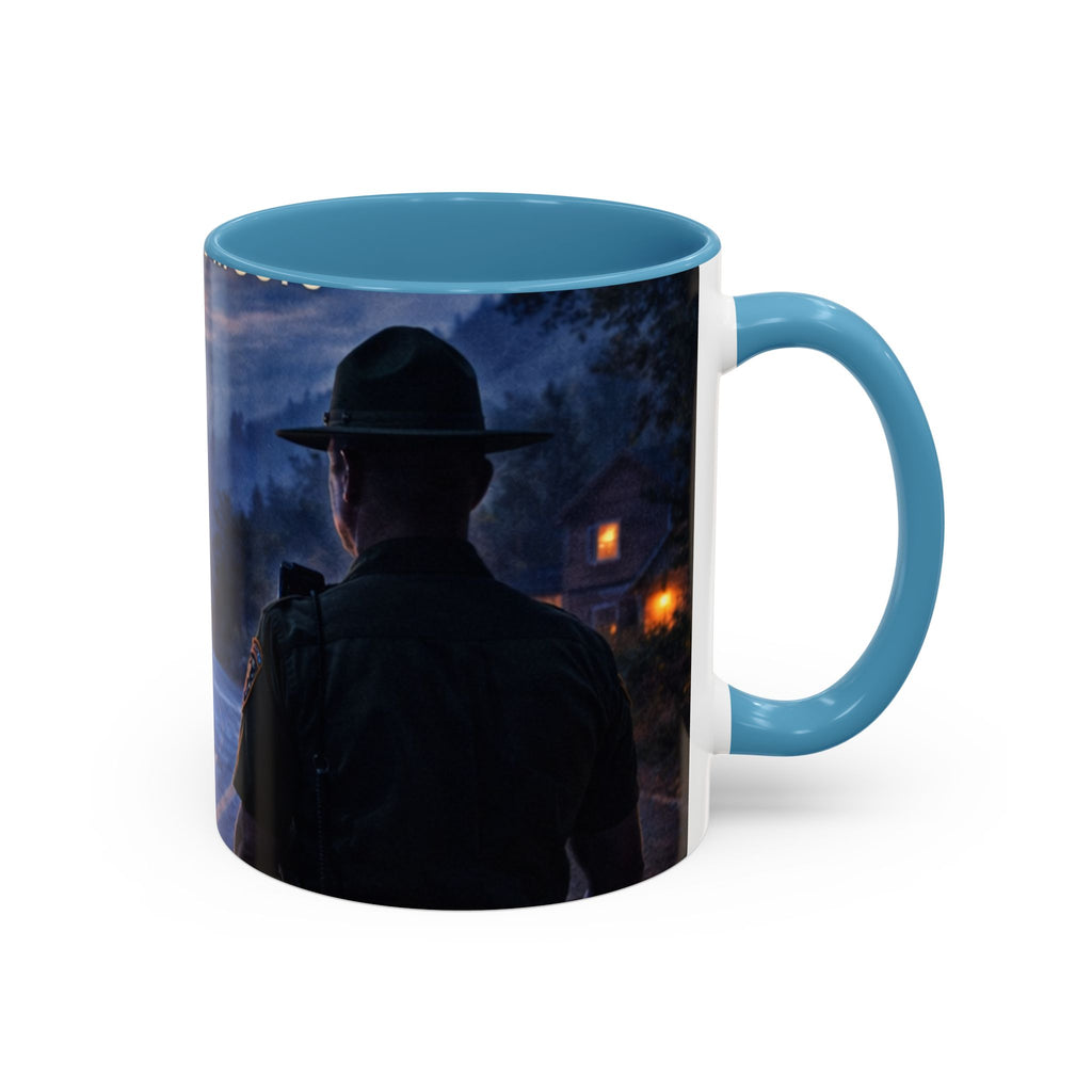 Trooper Night Patrol Coffee Mug: Rustic Western Lawman Scene (11/15oz)