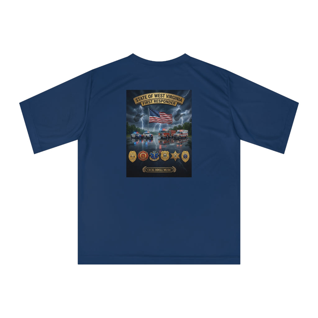America 250th Birthday Performance T-Shirt: Patriotic Eagle & Badge Tribute