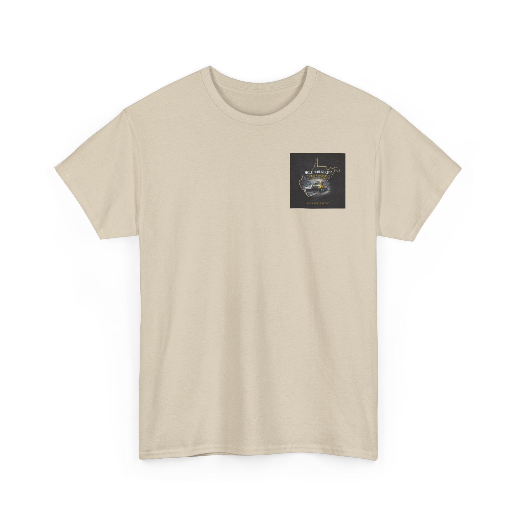 West Virginia 'Hold the Blacktop' Graphic Tee: Vintage Truck State Outline Music Shirt