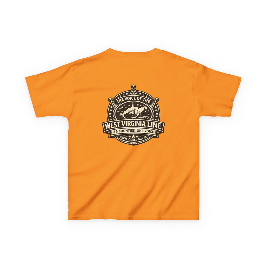 West Virginia Line Kids T‑Shirt: 'The Voice of the West Virginia Line' Vintage Emblem