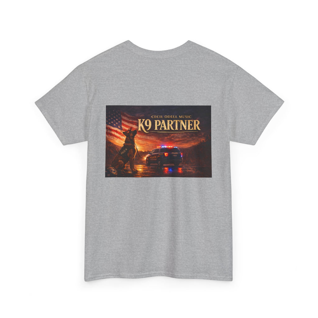 K9 Partner T-Shirt: 'Cecil Odell Music' Script Chest Design