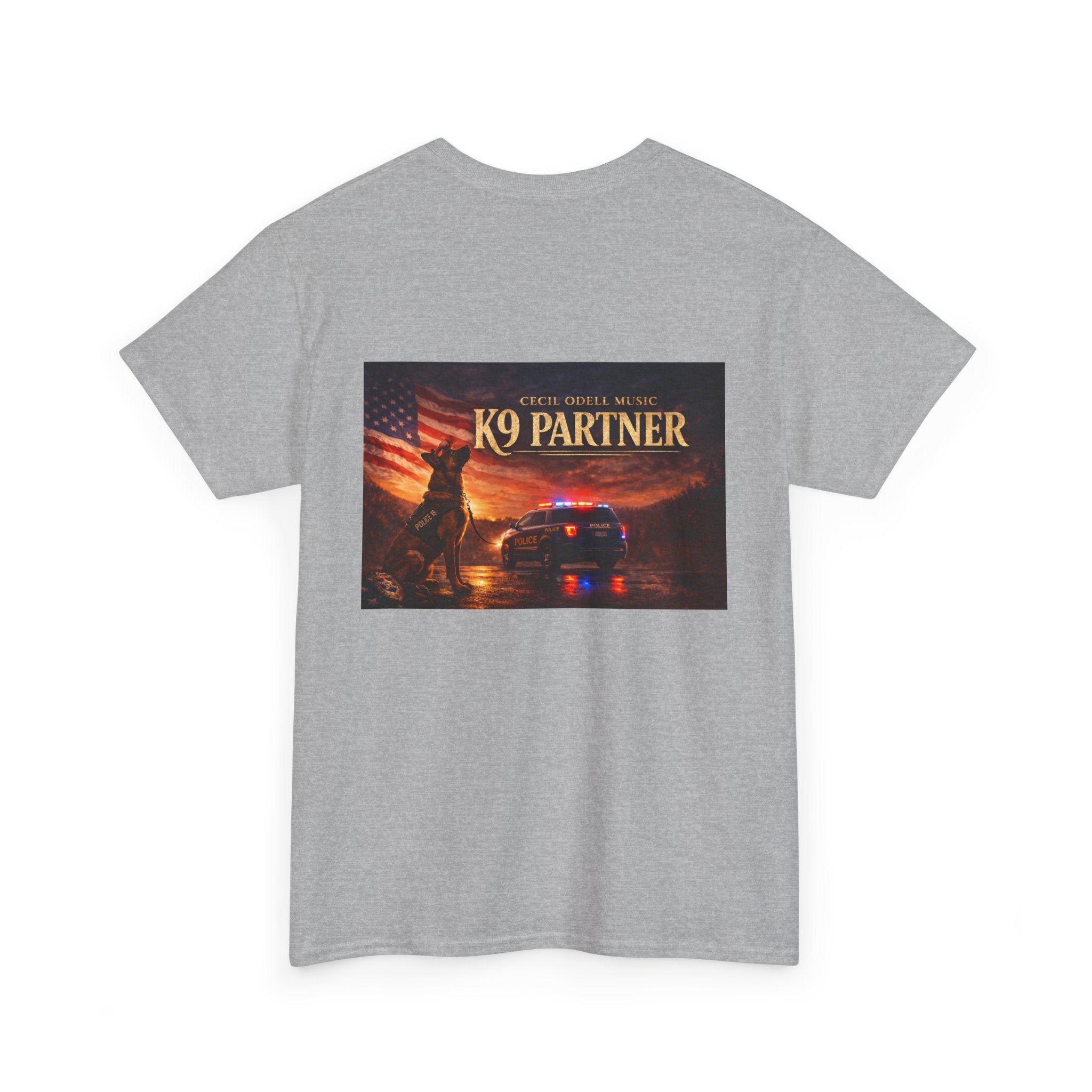 K9 Partner T-Shirt: 'Cecil Odell Music' Script Chest Design