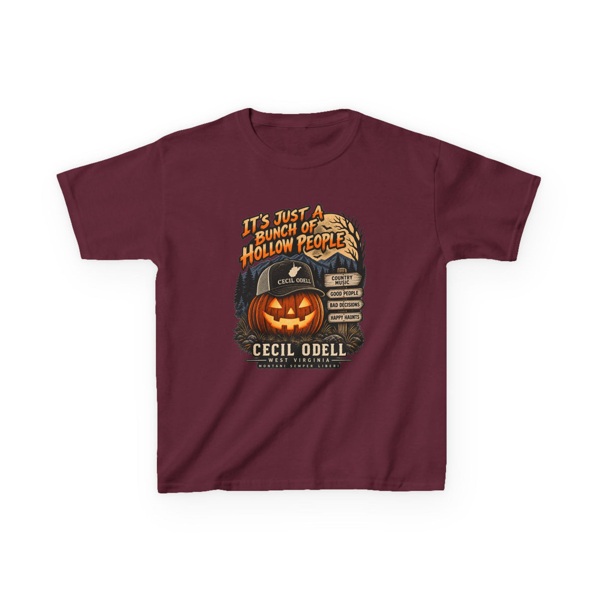It's Just a Bunch of Hollow People Kids Halloween Tee | Cecil Odell