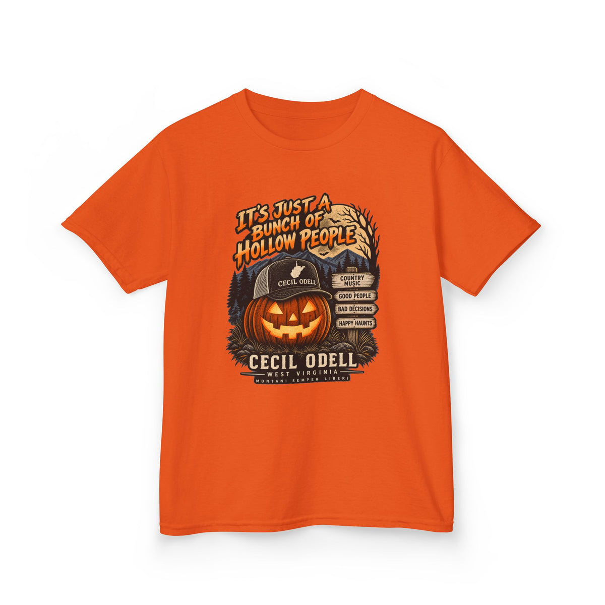 It's Just a Bunch of Hollow People Kids Halloween Tee | Cecil Odell