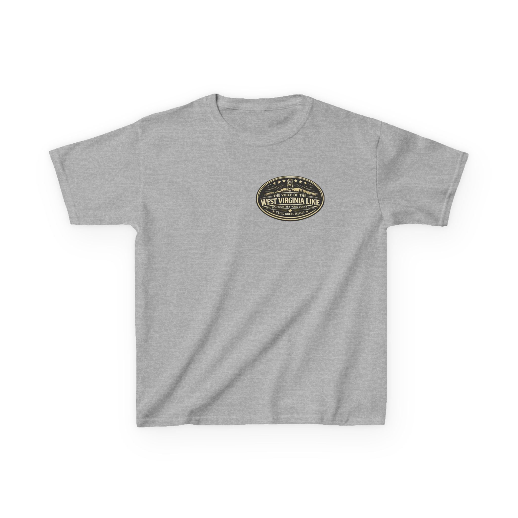 West Virginia Line Kids T‑Shirt: 'The Voice of the West Virginia Line' Vintage Emblem