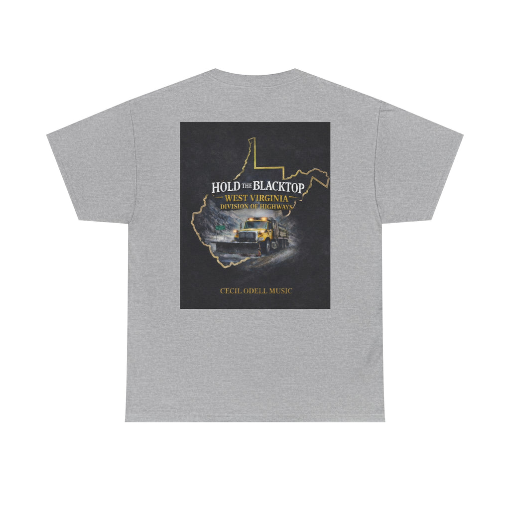 West Virginia 'Hold the Blacktop' Graphic Tee: Vintage Truck State Outline Music Shirt
