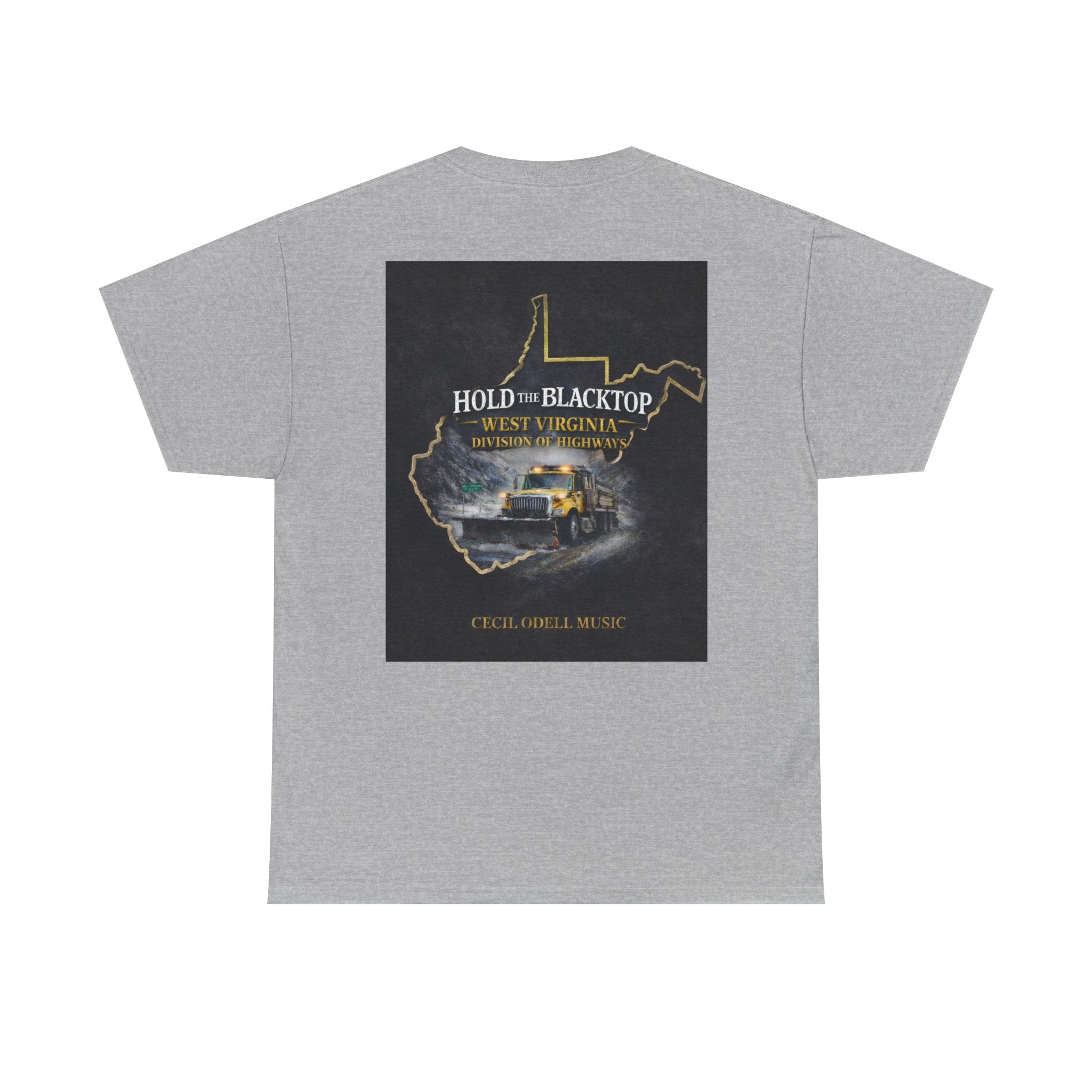 West Virginia 'Hold the Blacktop' Graphic Tee: Vintage Truck State Outline Music Shirt