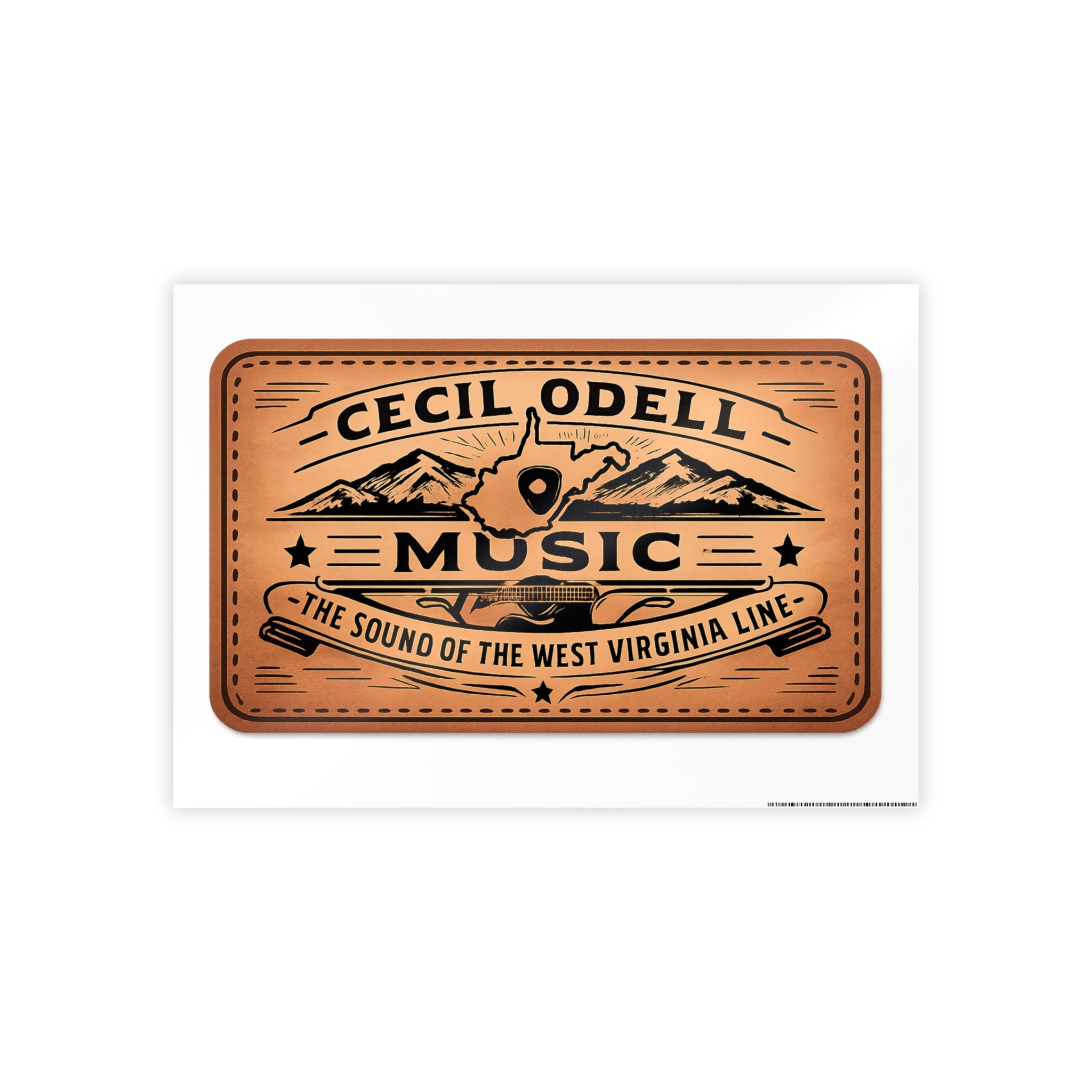 Cecil Odell Music Vintage Copper Logo Gloss Poster