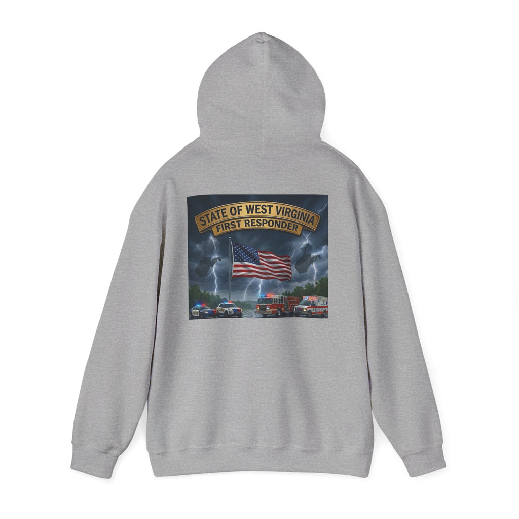 First Responder Hoodie: West Virginia Line Eagle & American Flag Tribute