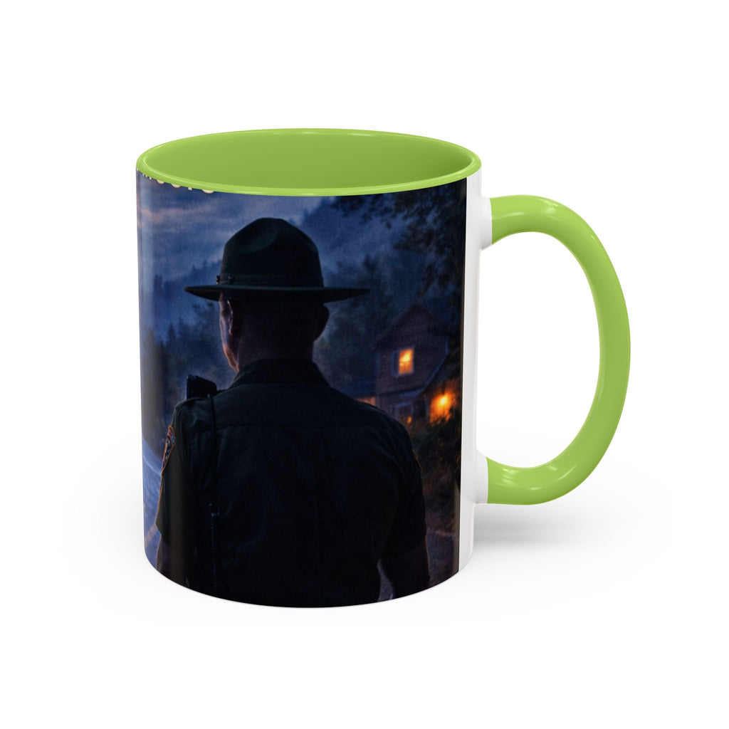Trooper Night Patrol Coffee Mug: Rustic Western Lawman Scene (11/15oz)