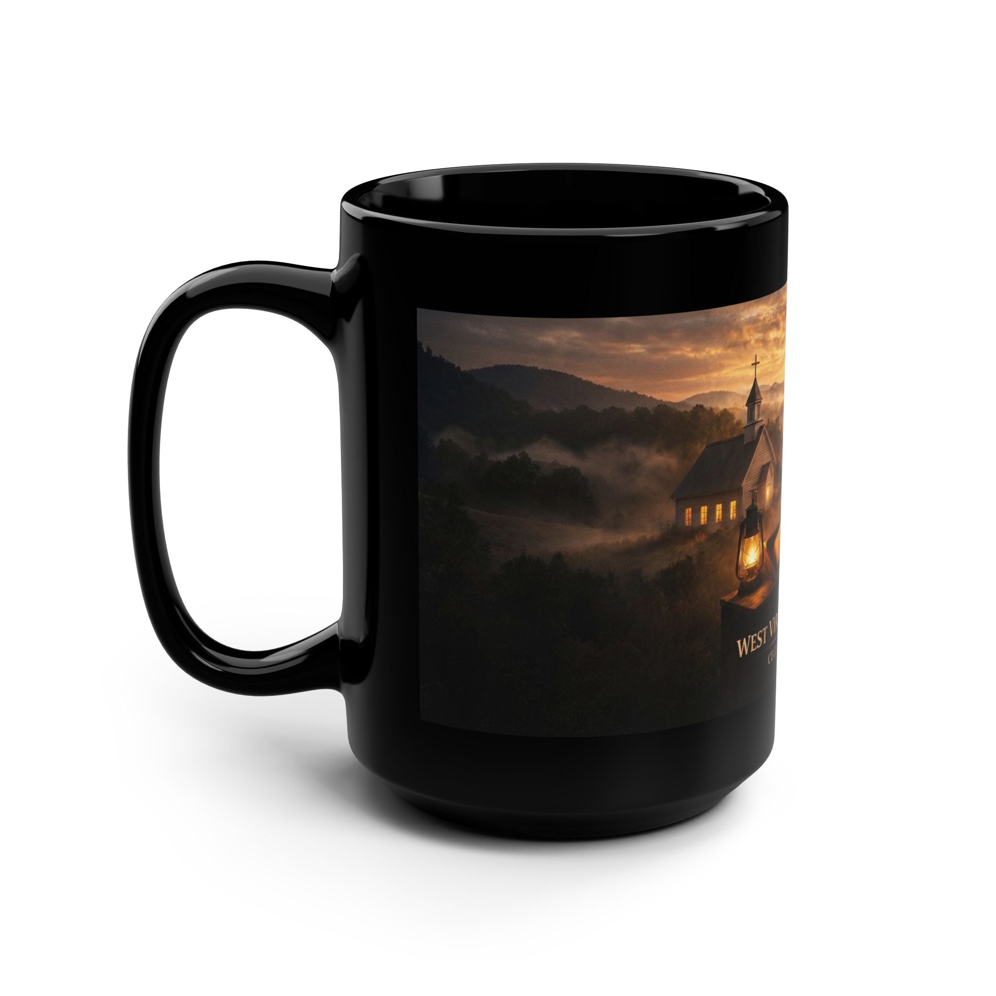West Virginia Preacher 15oz Black Coffee Mug