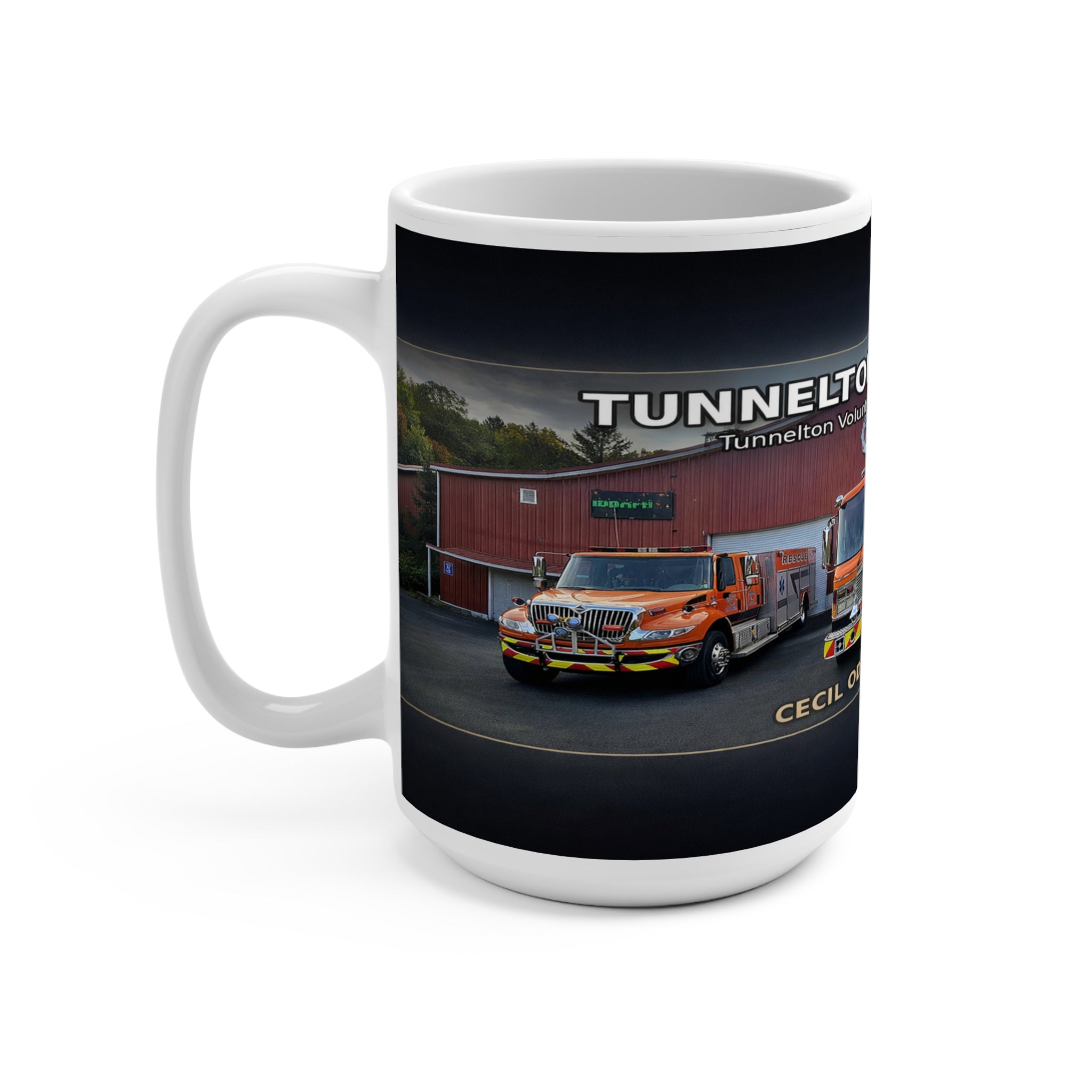 Tunnelton Fire Department 15oz Mug: Volunteer Engine Line Tribute (Cecil Odell Music)