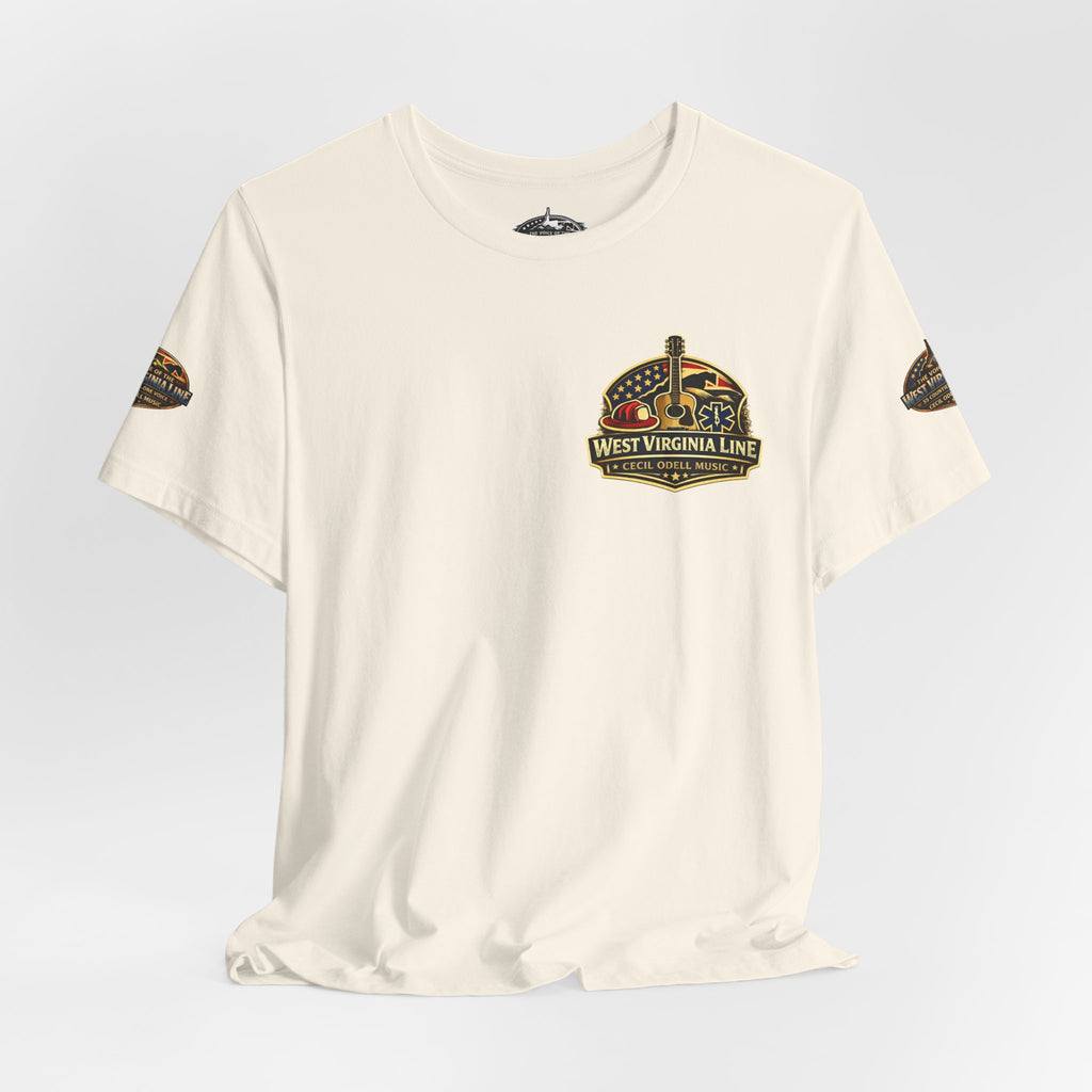 West Virginia Outlaw T-Shirt: Rustic Skull & Guns Country Graphic Tee