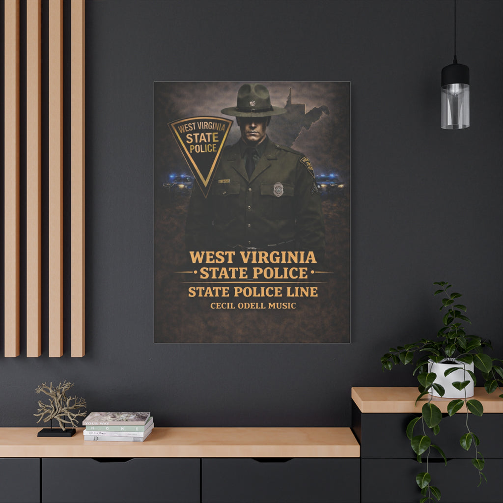 West Virginia State Police Canvas Wall Art: 'State Police Line' Tribute