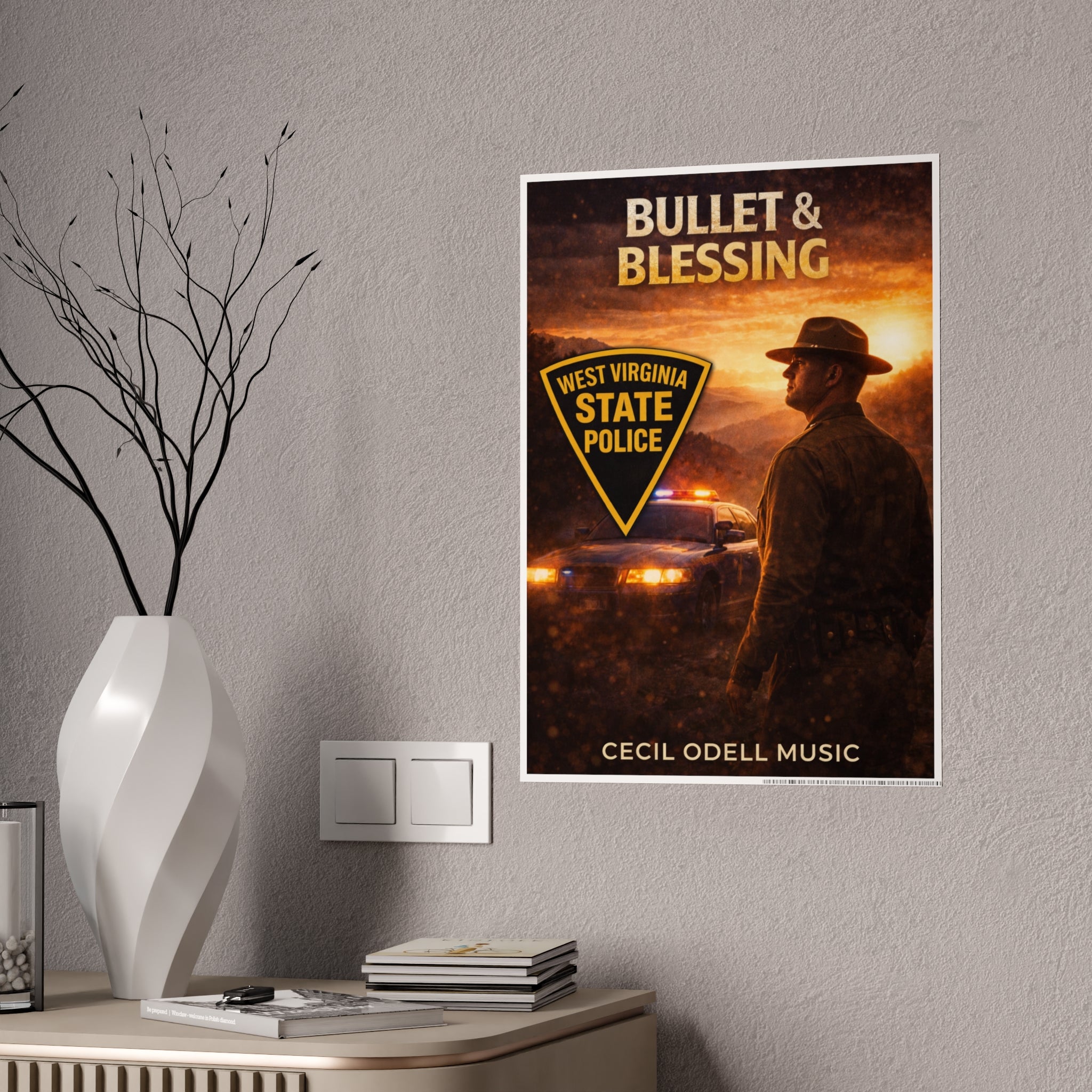 Gloss Poster: "Bullet & Blessing" West Virginia State Police Music Print