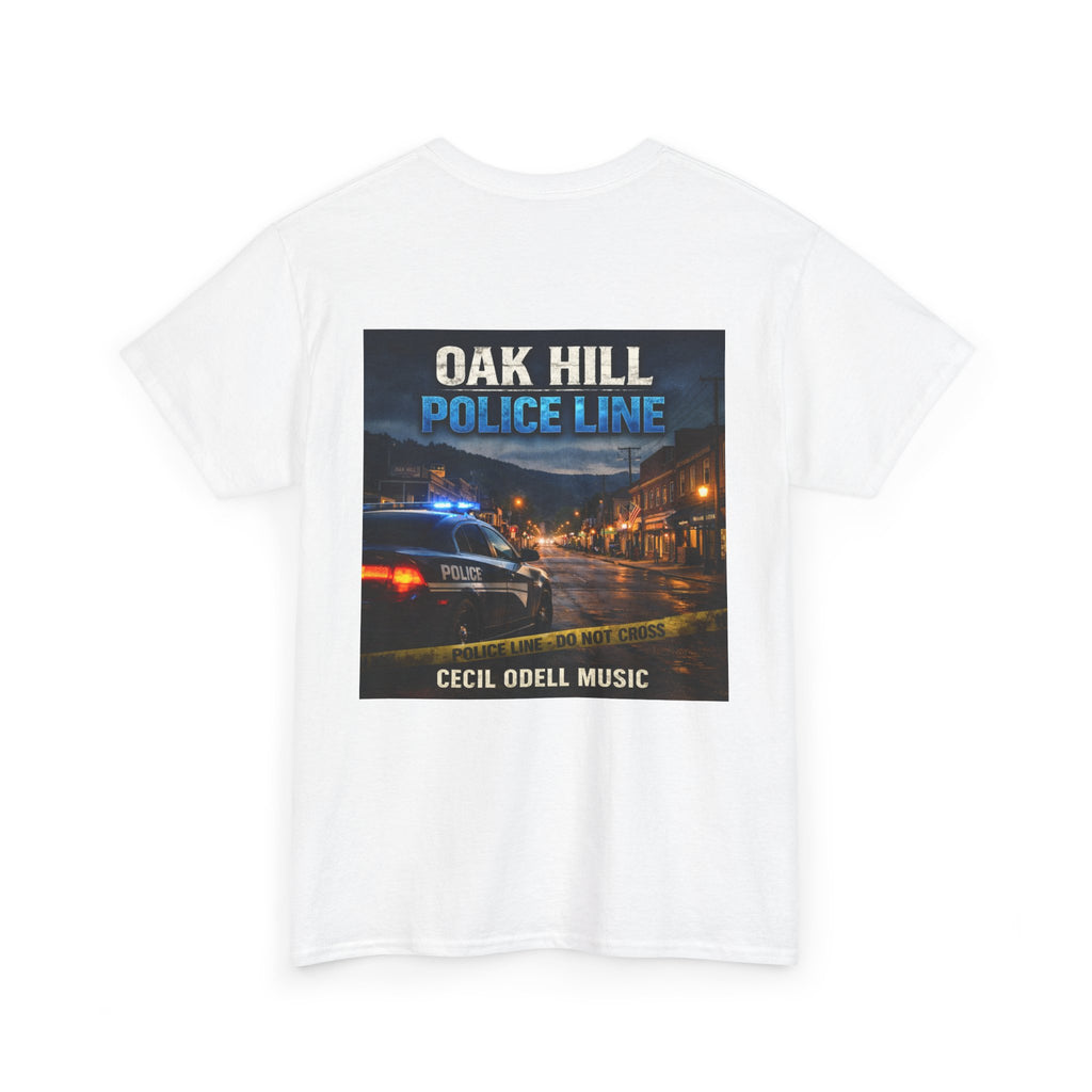Police Line T-Shirt: Oak Hill 'Police Line' Album Cover Tee