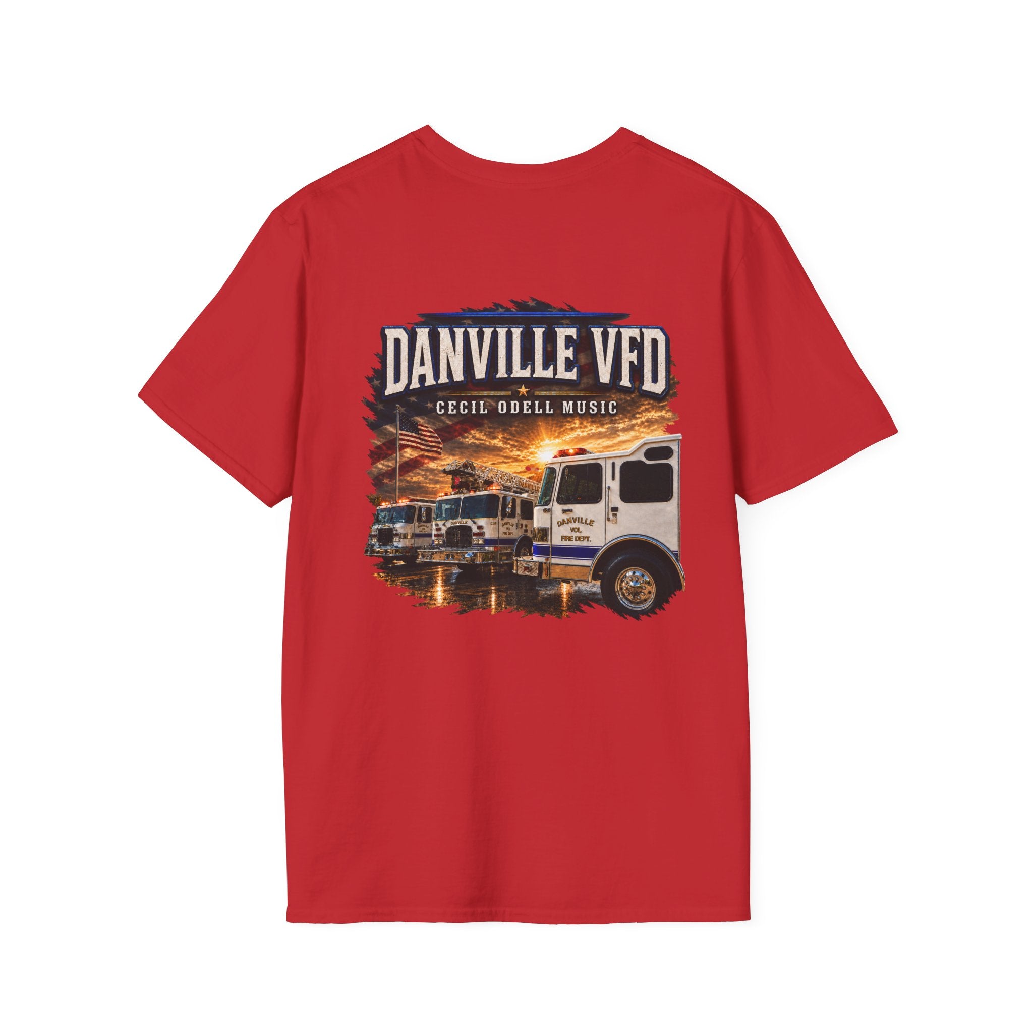 Danville VFD Firetruck T-Shirt: Volunteer Fire Department Crew Tee