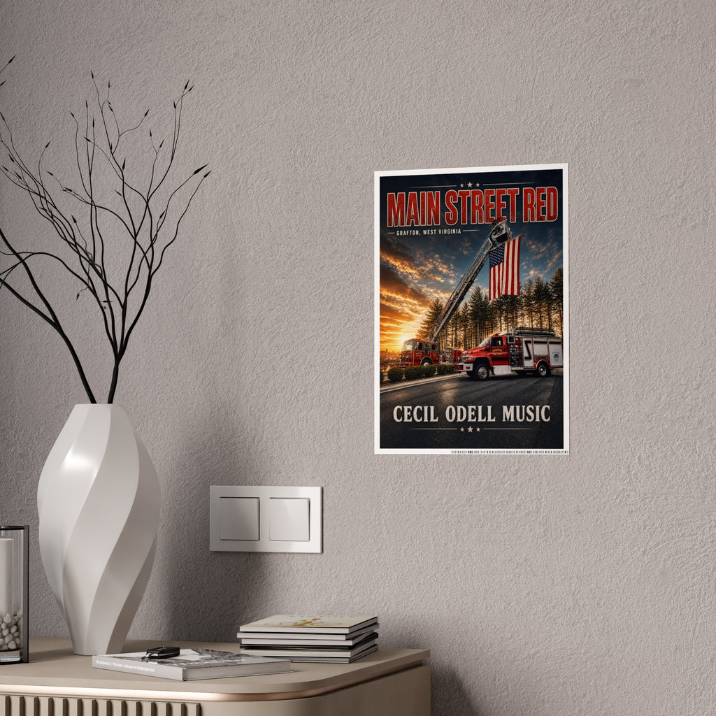 Main Street Red, Grafton VFD Poster