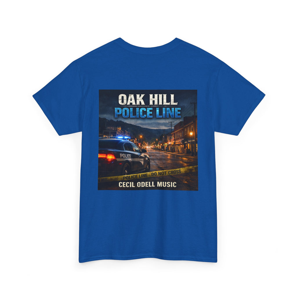 Police Line T-Shirt: Oak Hill 'Police Line' Album Cover Tee