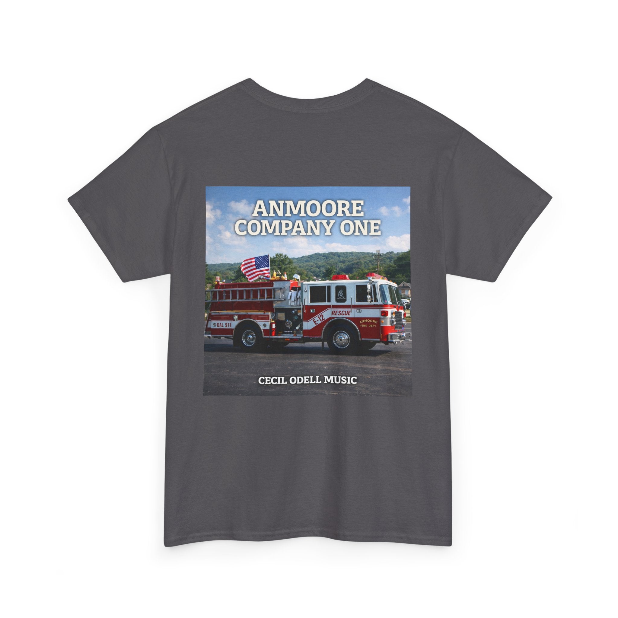 Firetruck Graphic Tee: "Anmoore Company One" Fire Department Tribute