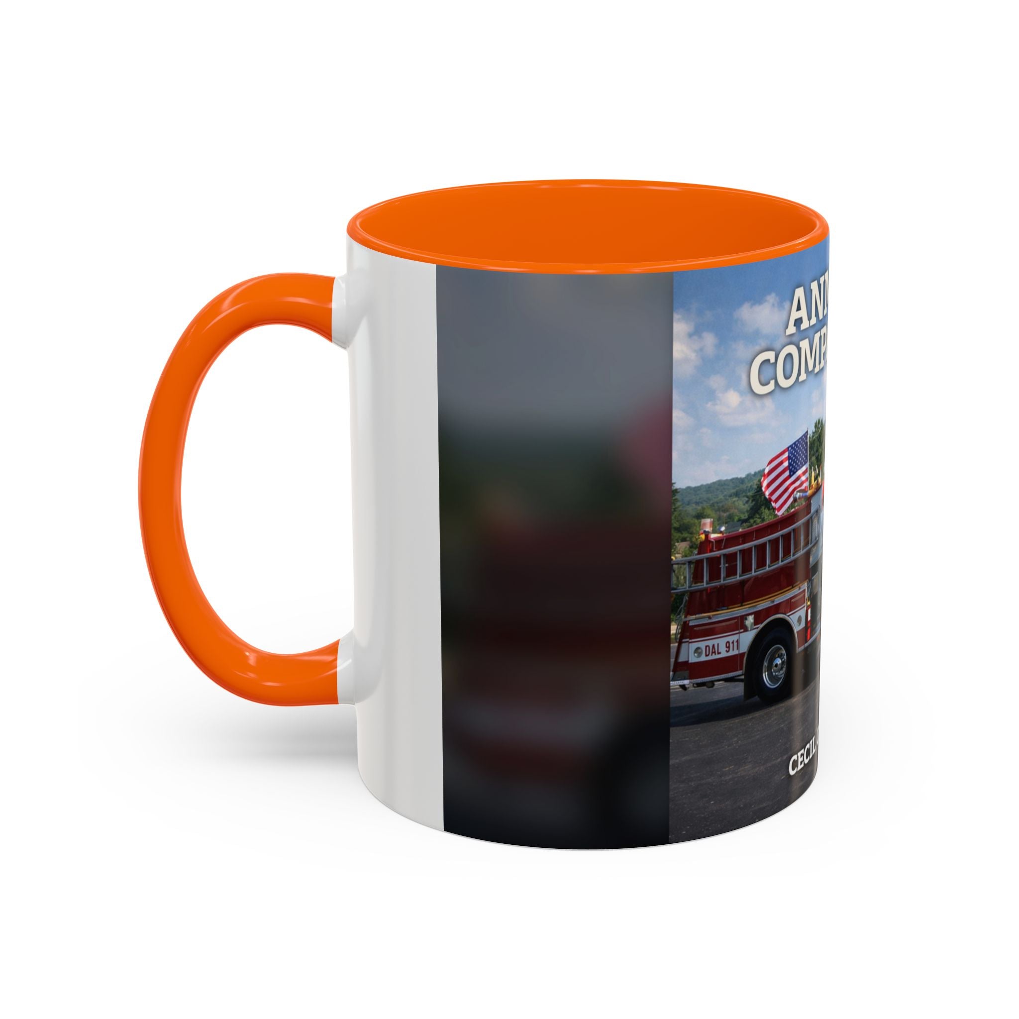 Fire Truck Coffee Mug: Anmoore Company One Tribute (Cecil Odell Music)