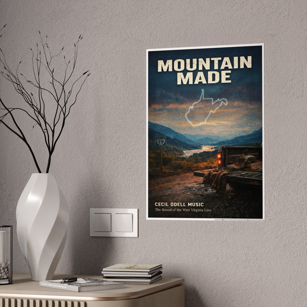 Mountain Made Poster: West Virginia Vintage Landscape Print
