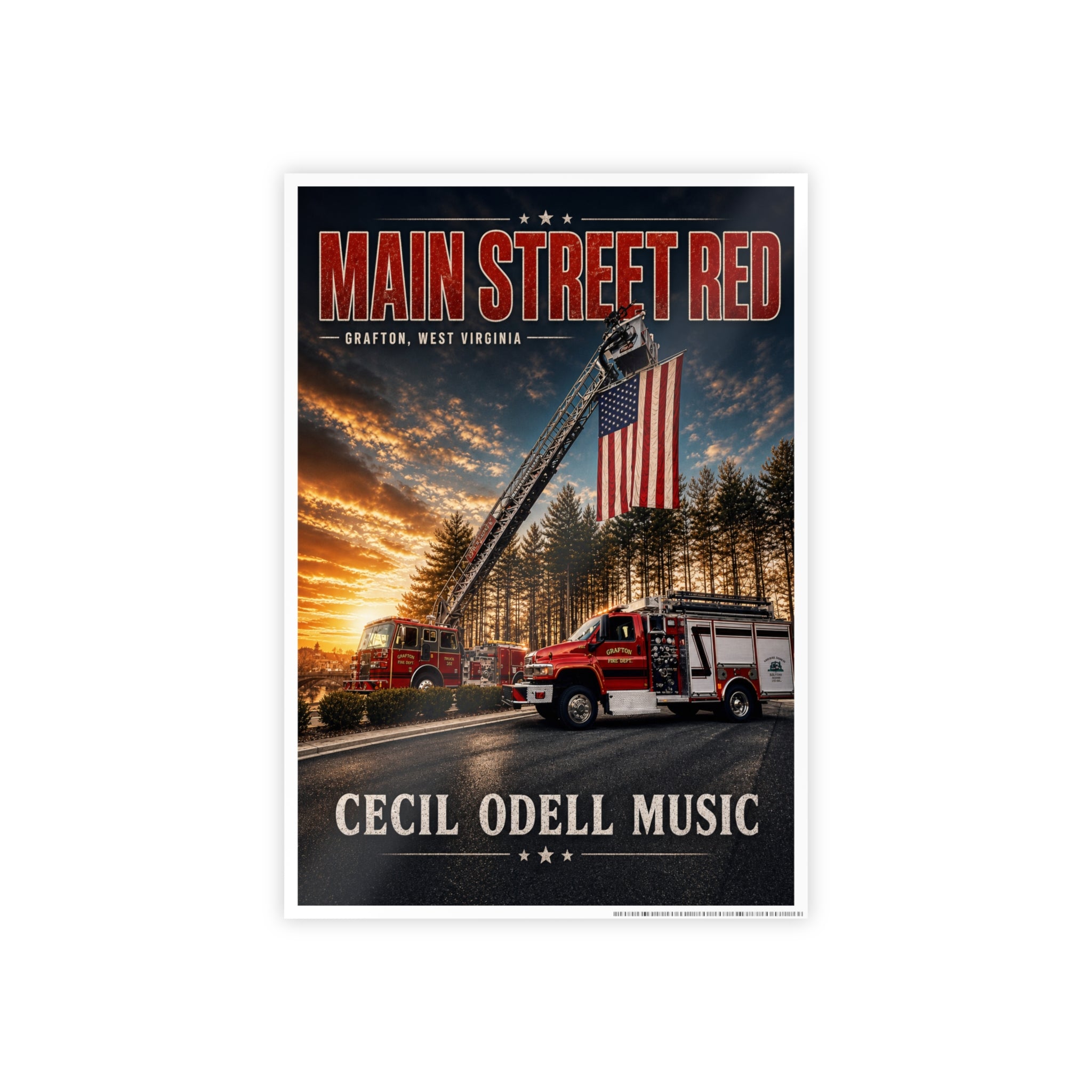 Main Street Red, Grafton VFD Poster