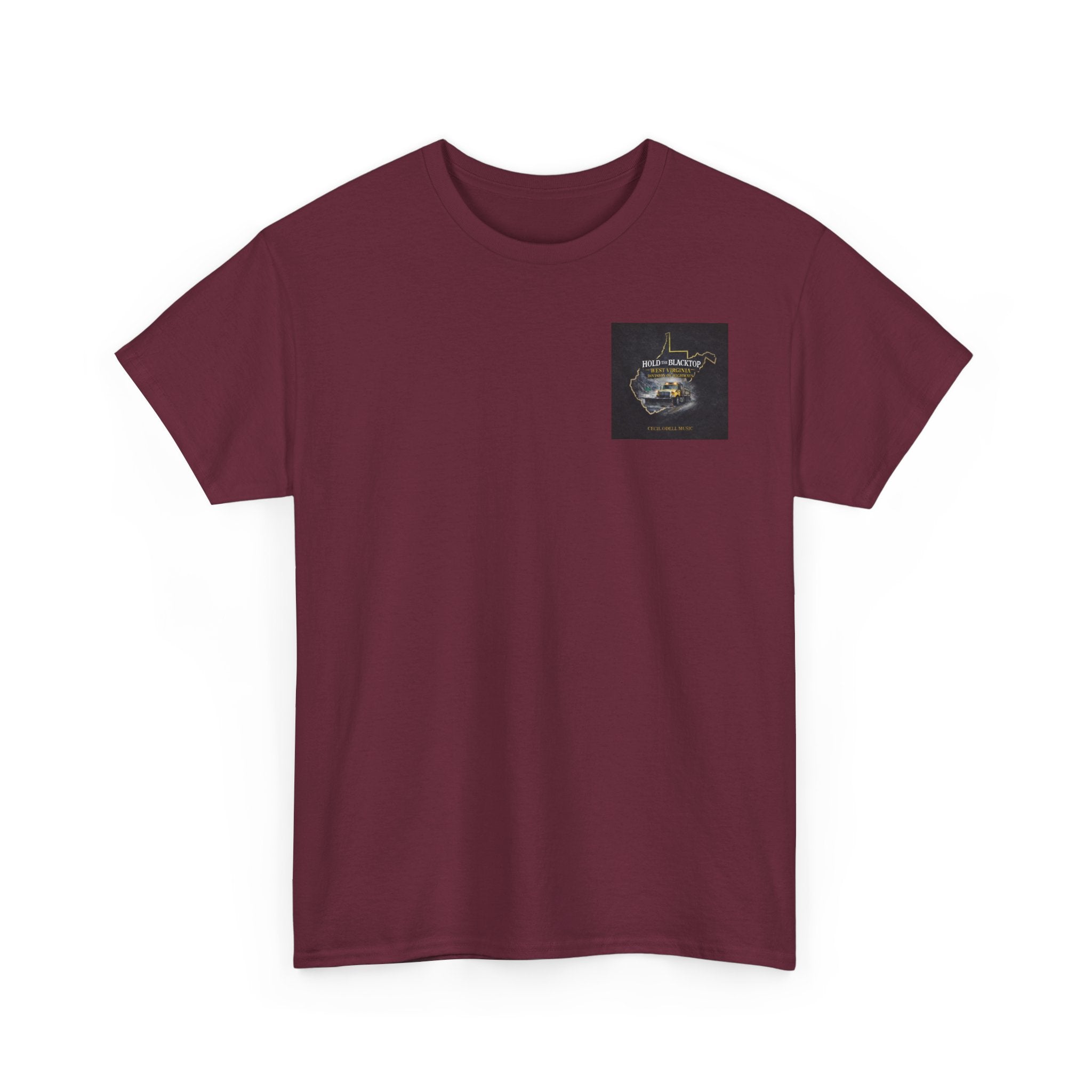 West Virginia 'Hold the Blacktop' Graphic Tee: Vintage Truck State Outline Music Shirt