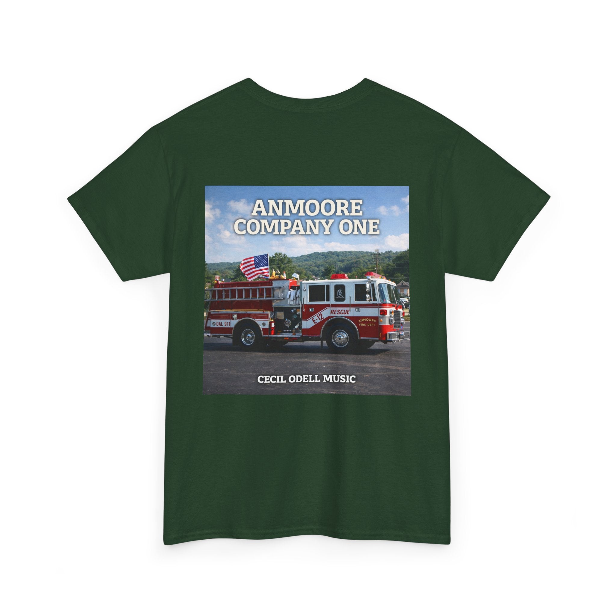 Firetruck Graphic Tee: "Anmoore Company One" Fire Department Tribute