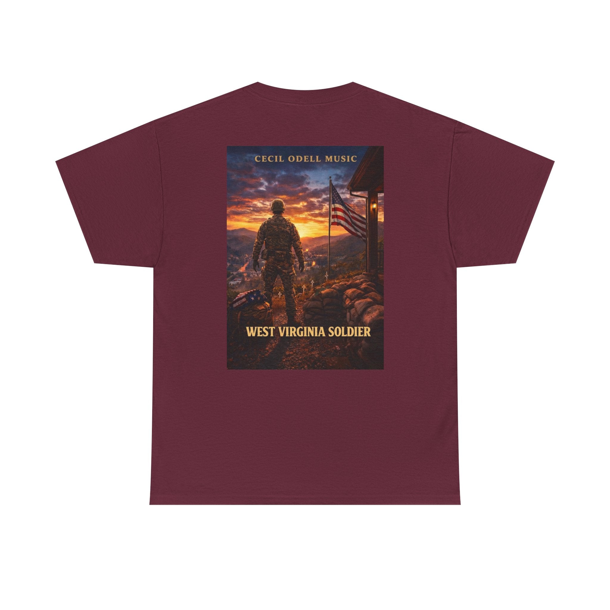 West Virginia Soldier T-Shirt: Patriotic Military Tee (Cecil Odell Music)