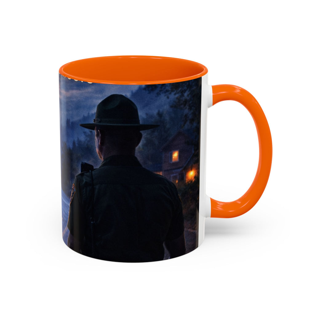 Trooper Night Patrol Coffee Mug: Rustic Western Lawman Scene (11/15oz)
