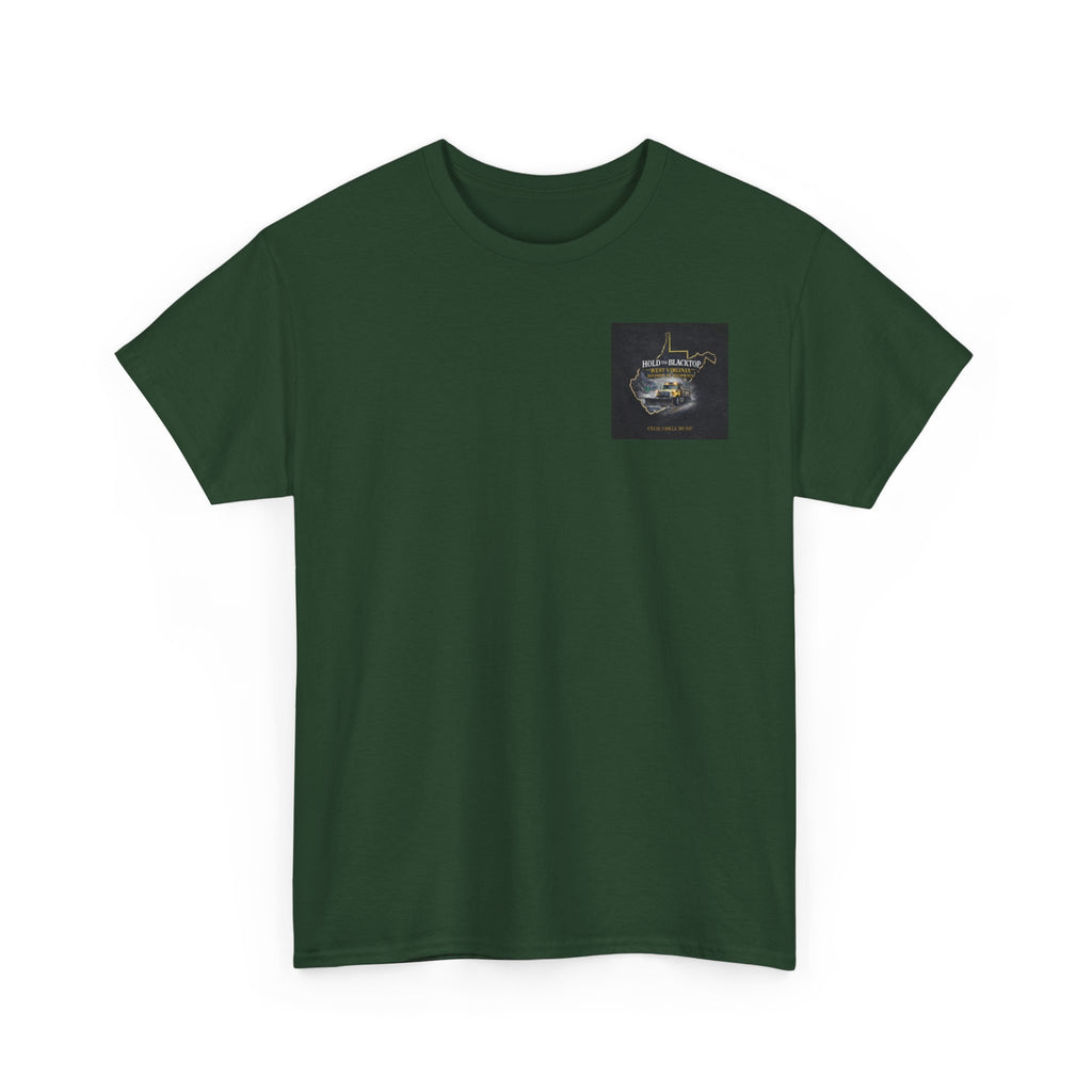 West Virginia 'Hold the Blacktop' Graphic Tee: Vintage Truck State Outline Music Shirt